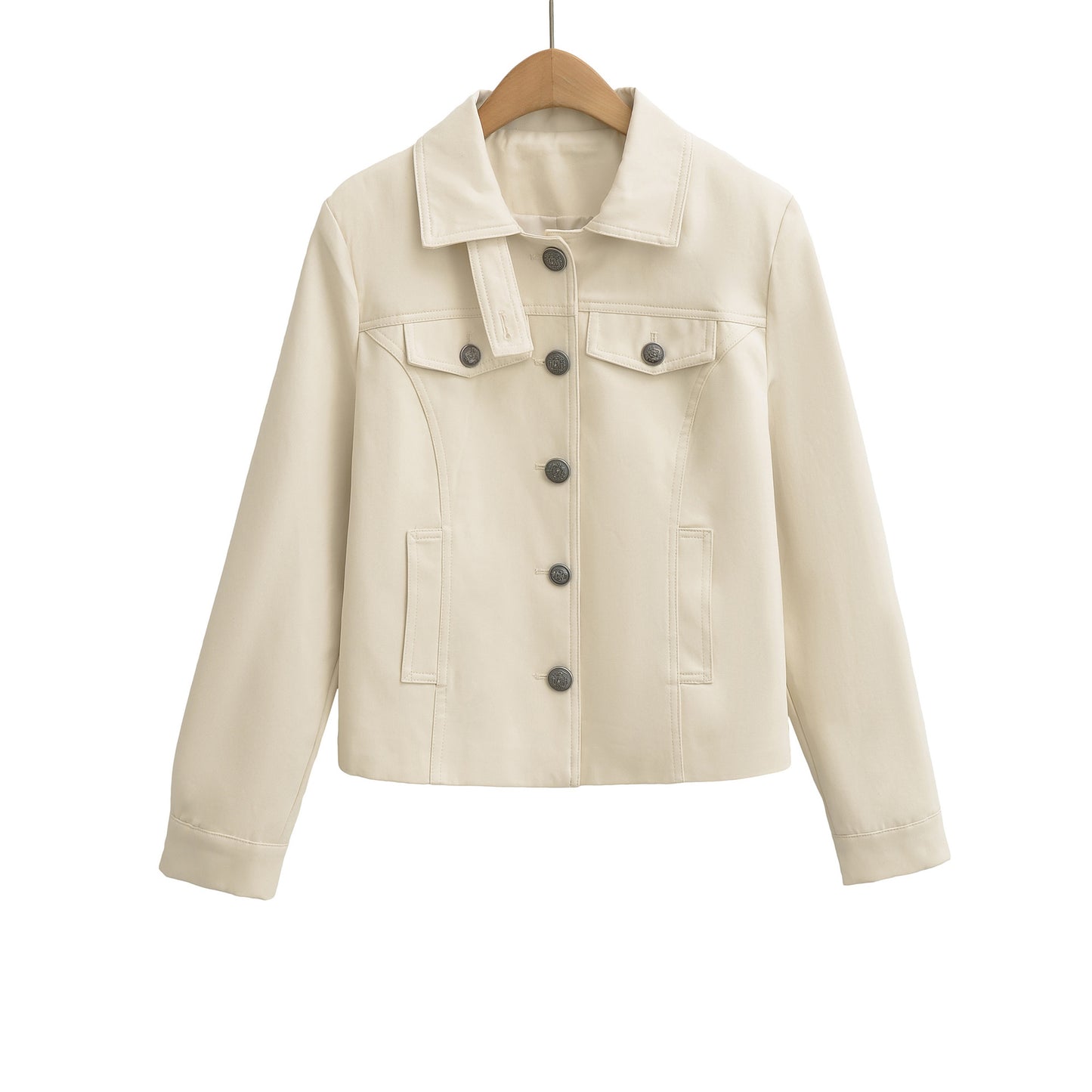 Retro lapel wax craft workwear style jacket
