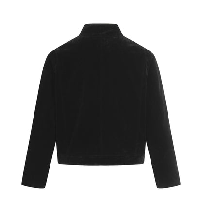 Retro Suede Composite Deconstructed Jacket Design Unisex Short Wide Casual Outerwear