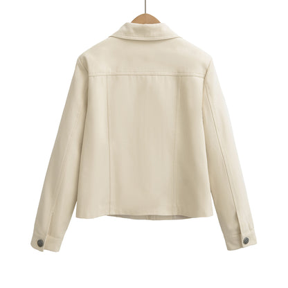 Retro lapel wax craft workwear style jacket